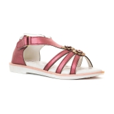 Adrianna Maroon Flat Sandal for Girls - None