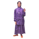 Goodluck Nylon Raincoat Set - Purple - XL