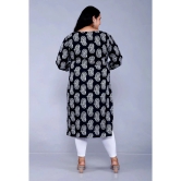 JC4U Cotton Embroidered Straight Womens Kurti - Black ( Pack of 1 ) - None