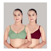 HAYA Multicolor Cotton Non Padded Womens Push Up Bra ( Pack of 2 ) - None