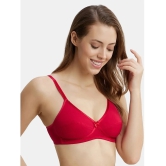 Jockey 1242 Wirefree Non Padded Super Combed Cotton Elastane Cross Over Everyday Bra - Red Love - None