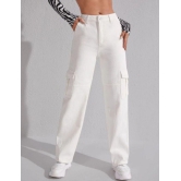 High Waist White Cargo-34