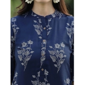 Juniper - Indigo Rayon Womens Straight Kurti ( Pack of 1 ) - None