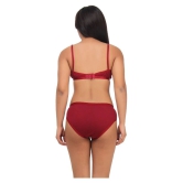 TCG Maroon Lace Bra & Panty Set - 40