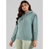 Solid Stylish Hooded Sweatshirts Green 6XL