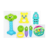 Fratelli Colorful Attractive Rattle Tether Toy for New Born, Perfect Gift for New Born Babies-Made in India (ISI Quality Approved) Non Toxic -8PC Rattle Gift Box Packing