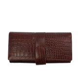 Genuine Leather Croco Style Causal Tan Clutch for women