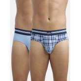 Jockey UI20 Men Super Combed Cotton Elastane Brief - Dusk Blue Print (Pack of 2 - Prints May Vary) - None