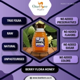 ONE BEE ORGANIC Honey | Berry Honey/Sidr Flora Honey | Natural Flora Honey - 280 GM.