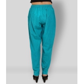 Lee Moda - Turquoise Cotton Regular Fit Women's Casual Pants  ( Pack of 1 ) - Free Size