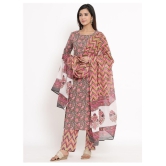 Kbz Cotton Kurti With Palazzo - Stitched Suit - XXL