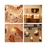 YUTIRITI  20 LED Photo Clip String Home Lights for Hanging Photos Cards Memos Home Office Bedroom Decoration (Warm)