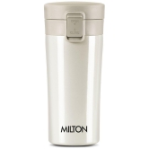 Milton Thermosteel Vacuum Insulated Coffee Mug, 300 ml, Cream | Hot & Cold Flask | Leak Proof | Rust Proof | Thermos | Soup Flask| Juice Mug | Water Flask| Tea Mug | Easy Grip - Cream