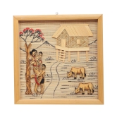 Bamboo Wall Hanging - Small (30 x 30 cm)-Pair of Hornbill