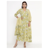 miravan Yellow Cotton Anarkali Kurti - - 3XL