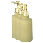 Kuber Industries 3-Piece Liquid Soap Dispenser Set, 400ml, Green (JY00231GN)-Kuber Industries 3-Piece Liquid Soap Dispenser Set, 400ml, Green (JY00231GN) for Handwash, Shampoo, Bathroom, Wash Basin.