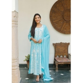 AMIRA'S INDIAN ETHNICWEAR - Blue Rayon Women's Stitched Salwar Suit ( ) - XXL