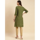 Rangita Rayon Printed Straight Womens Kurti - Green & Yellow ( Pack of 2 ) - None