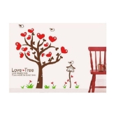 Asmi Collection Love Tree Birds Cage Wall Sticker ( 130 x 140 cms )