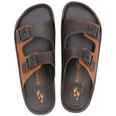 Aerowalk Brown Mens Slide Flip Flop - None