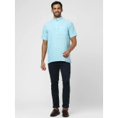 DESHBANDHU DBK - Sky Blue Cotton Mens Shirt Style Kurta ( Pack of 1 ) - None