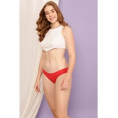 Clovia Pack of 1 Cotton Solid Womens Bikini ( Red ) - None