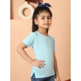 MINI & MING Girls Solid Round Neck Pure Cotton T-shirt