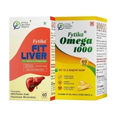 Fytika Fit Liver- 60 Tabs + Omega 1000- 60 Caps, Combo (Pack of 2)