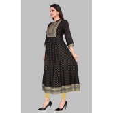 Meher Impex - Black Rayon Womens Flared Kurti ( Pack of 1 ) - None