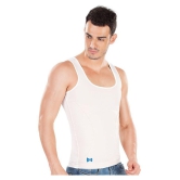 Dermawear - White Cotton Blend Mens Vest  ( Pack of 1 ) - M