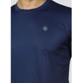 Supersquad Polyester Regular Fit Solid Half Sleeves Mens T-Shirt - Navy Blue ( Pack of 1 ) - None