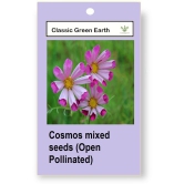 CLASSIC GREEN EARTH - Flower Seeds ( Cosmos mixed 50 seeds Open Pollinated )