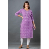 Lee Moda - Purple Cotton Women''s Straight Kurti ( Pack of 1 ) - None