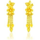 LUV FASHION Golden Drop Earrings ( Pack of 1 ) - Golden