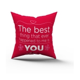 HOMETALES - Multicolor Polyester Gifting Printed Cushion