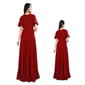 4jstar Ruffle Rayon Gown for Womans and Kid combo4jstar