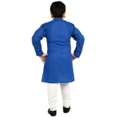 Arshia Fashions Blue Cotton Blend Boys Kurta Sets ( Pack of 1 ) - None