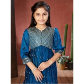 Aarika Teal Georgette Girls Kurta and Sharara Set ( Pack of 1 ) - None