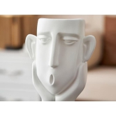 Face and Hands Ceramic Vase