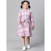 Oxolloxo Girls Checked Organic Cotton Fit & Flare Dress