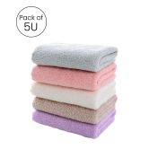 HOMETALES - Multicolor 280 GSM Drying Towel For Automobile ( Pack of 5 )