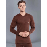 Dollar Pack of 1 Cotton Blend Mens Thermal Tops ( Brown ) - None