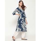 Antaran Cotton Printed Kurti With Salwar Womens Stitched Salwar Suit - Blue ( Pack of 1 ) - None