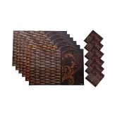 Revexo Set of 6 PVC Table Mats & Coasters - Multi