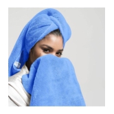 SOFTSPUN - Blue Microfibre Face Towel ( Pack of 1 ) - Blue