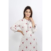 Women's Rayon Hand Work Casual Wear/Ethnic wear/Kurti Palazzo Set Calf Length Kurti Plazo Set for Women (White)