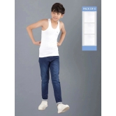 Pack of 4 Dollar Cotton Solid Boys Vest ( White ) MLHVE-01-K-WHT-PO4 - None