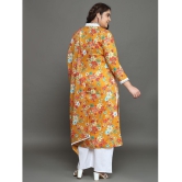 Tissu Cotton Printed Kurti With Palazzo Womens Stitched Salwar Suit - Yellow ( Pack of 1 ) - None