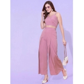 Selvia Pink Solid Palazzo Top Set - None