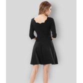 Addyvero - Black Cotton Lycra Womens Fit And Flare Dress ( Pack of 1 ) - None